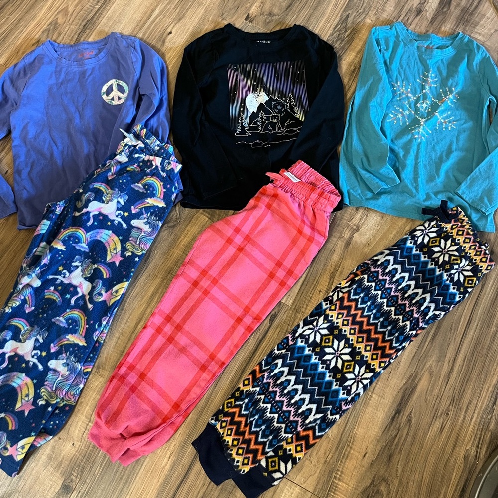 Girl’s Fleece Pajama Set Bundle